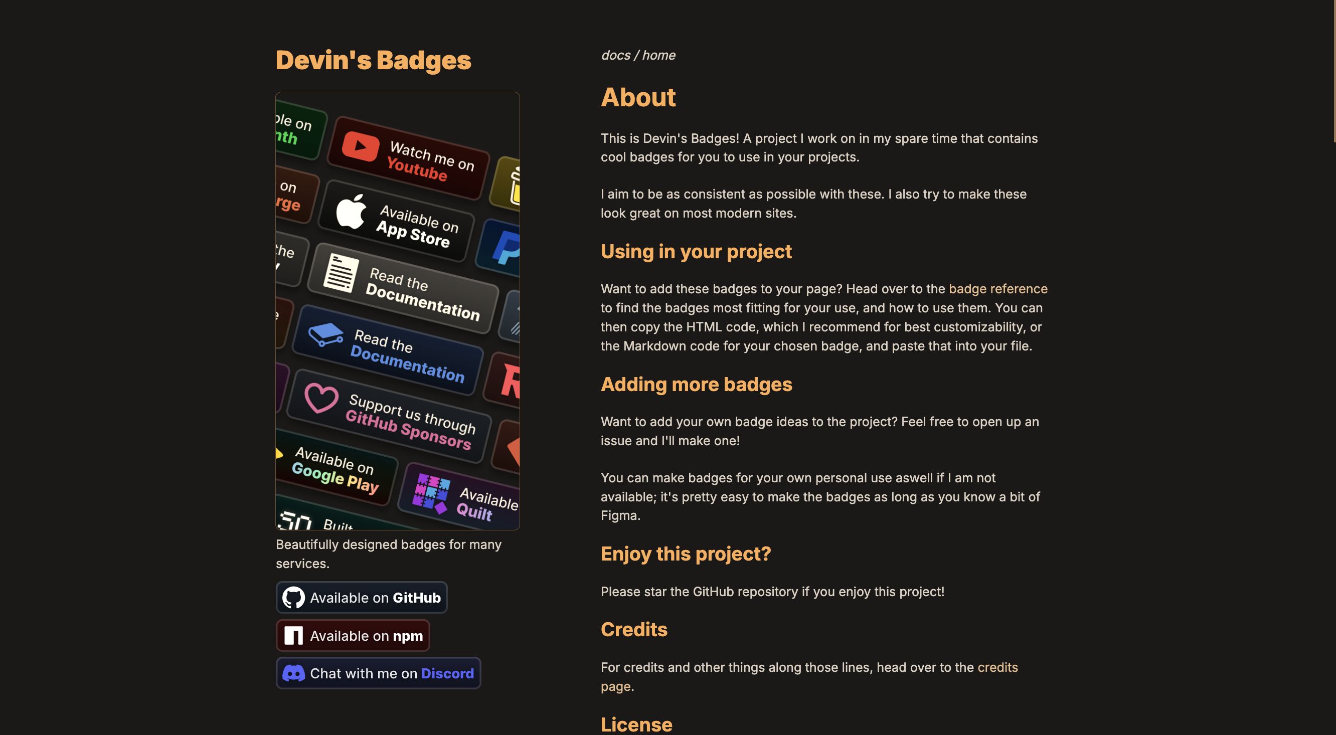 Devin's Badges - 精美徽章